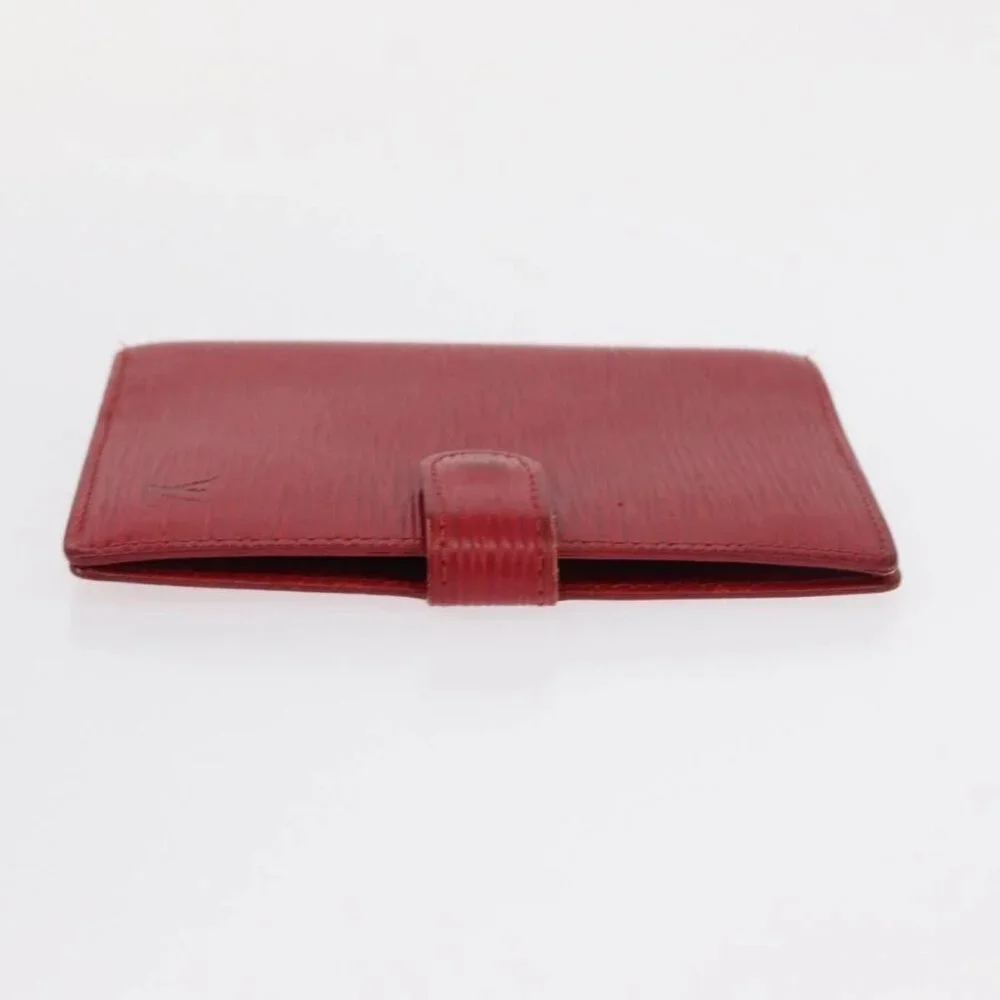 LOUIS VUITTON Epi Agenda Day Planner Cover 2 Set Red Brown LV Auth 151146